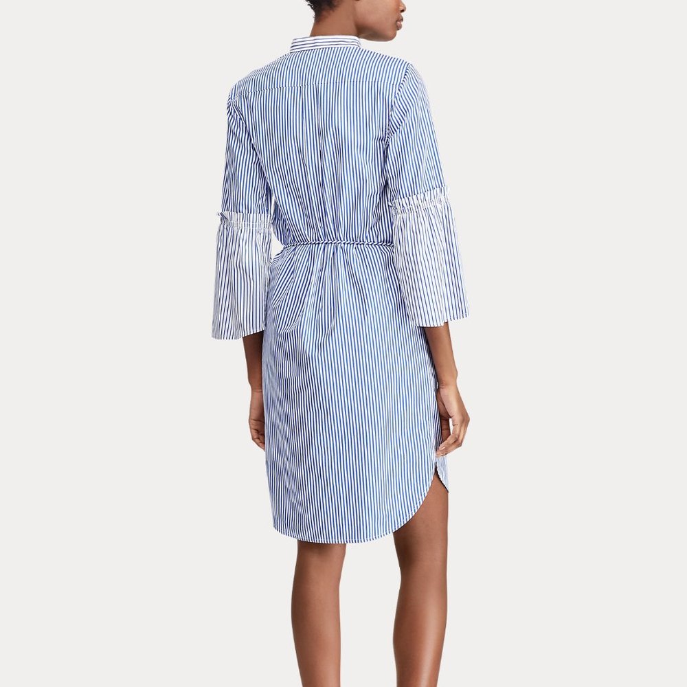 Ralph Lauren Bell Sleeve Bengal Shirtdress - Picture 2 of 12